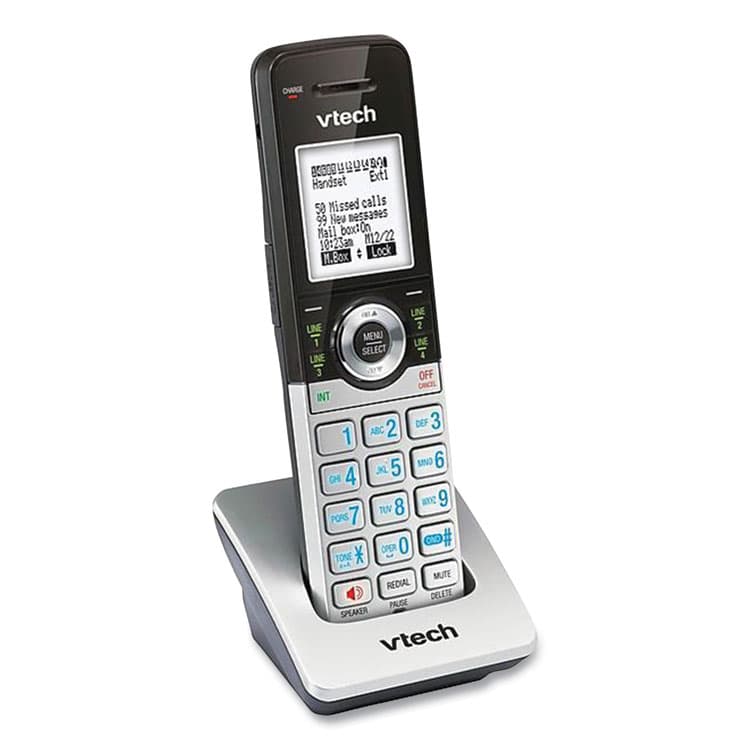 VTECH COMMUNICATIONS CM18045 Four-Line Business System Extension Handset for CM18445 System, Silver/Black (VTECM18045) thumbnail 3