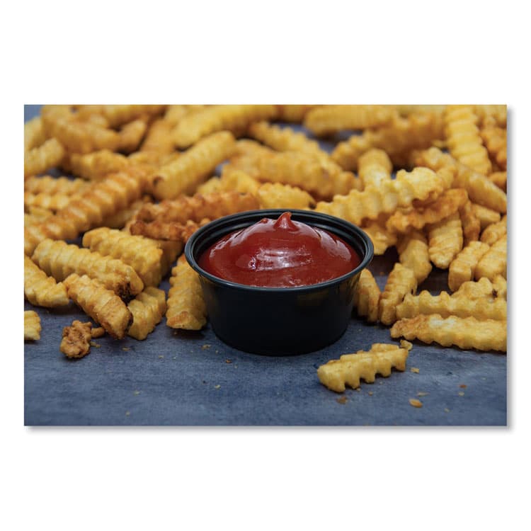 DART Conex Complements Portion/Medicine Cups, 3.25 oz, Plastic, Black, 125/Bag, 20 Bags/Carton (DCC325PCBLK) thumbnail 3