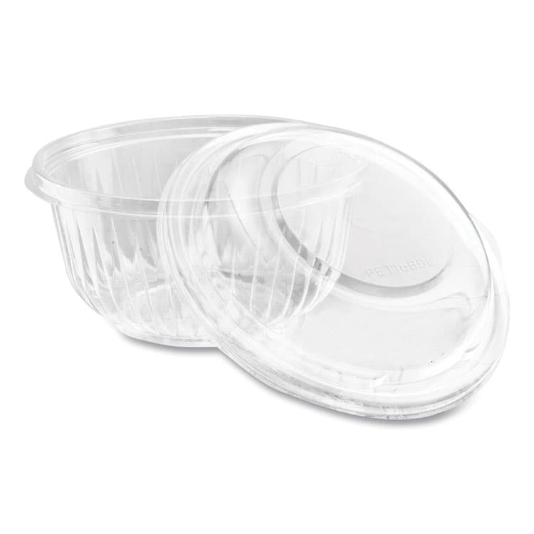 DART PresentaBowls Bowl/Lid Combo-Paks, 16 oz, 5.38" Diameter x 2.6" h, Clear, Plastic, 63/Pack, 4 Pack/Carton (DCCPET16BCD) thumbnail 2