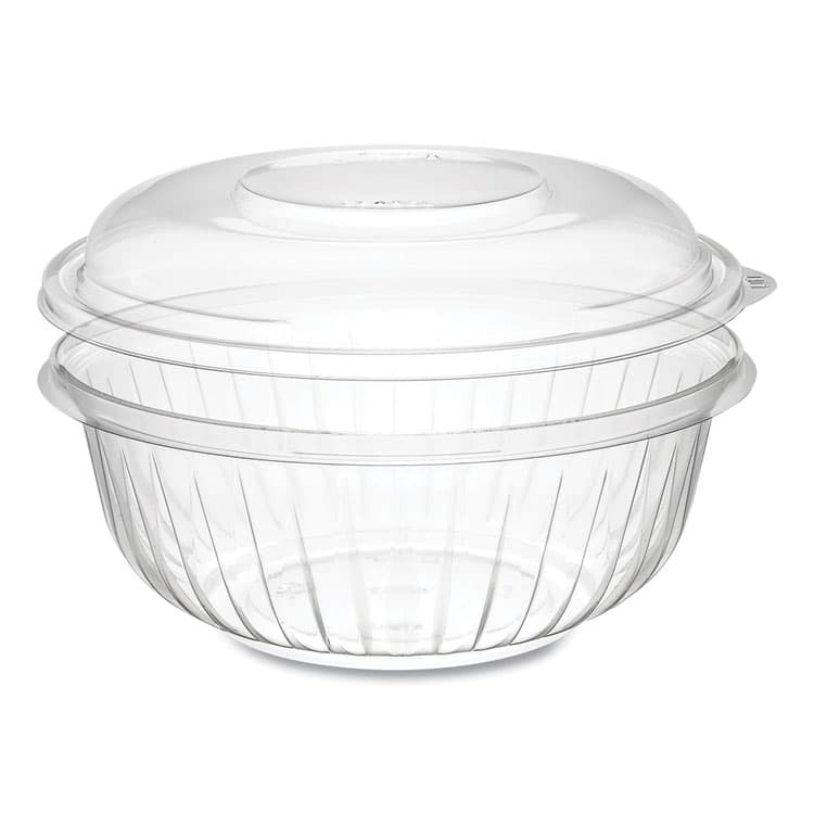 DART PresentaBowls Bowl/Lid Combo-Paks, 32 oz, Clear, Plastic, 63/Pack, 4 Pack/Carton (DCCC32BCD)