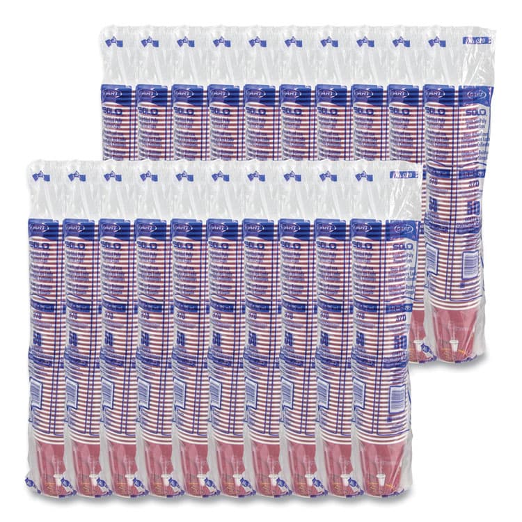 DART Paper Hot Drink Cups in Bistro Design, 3.35" Diameter x 3.82" h, 10 oz, Maroon, 1,000/Carton (SCC370SI) thumbnail 3