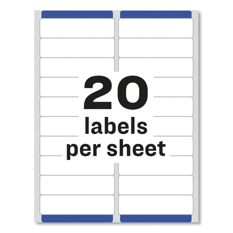 AVERY PRODUCTS CORPORATION Easy Peel White Address Labels w/ Sure Feed Technology, Inkjet Printers, 1 x 4, White, 20/Sheet, 25 Sheets/Pack (AVE8161) thumbnail 2