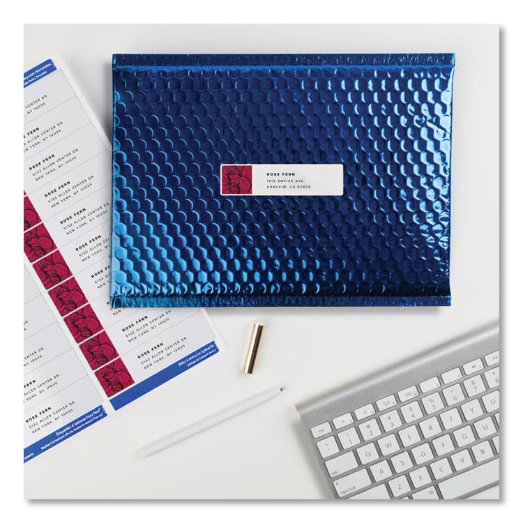 AVERY PRODUCTS CORPORATION Easy Peel White Address Labels w/ Sure Feed Technology, Laser Printers, 1 x 4, White, 20/Sheet, 100 Sheets/Box (AVE5161) thumbnail 4