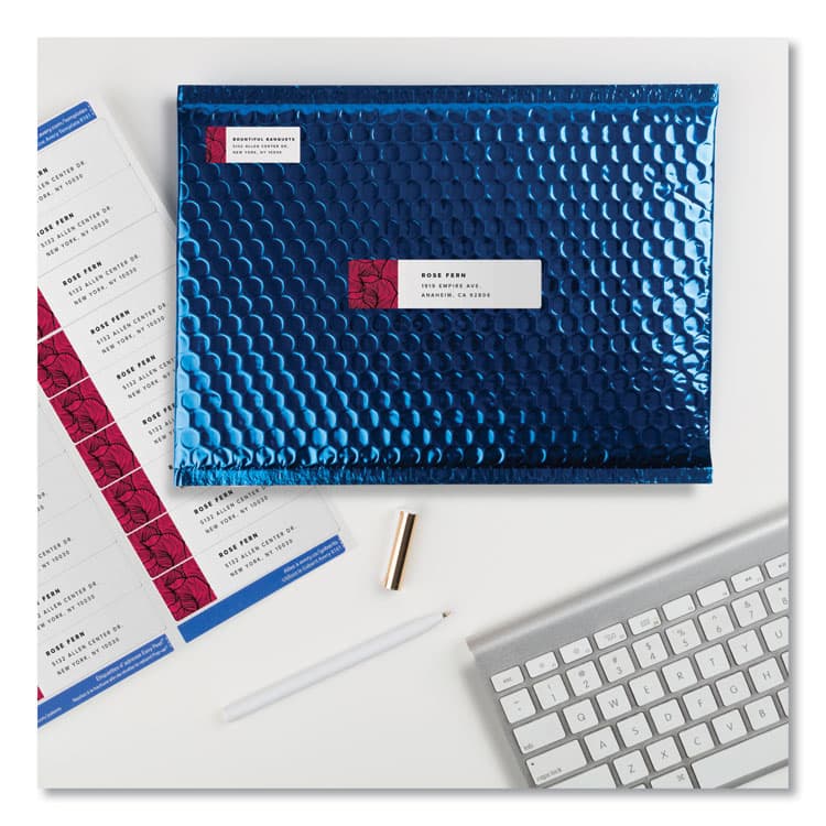 AVERY PRODUCTS CORPORATION Easy Peel White Address Labels w/ Sure Feed Technology, Laser Printers, 1 x 4, White, 20/Sheet, 25 Sheets/Pack (AVE5261) thumbnail 4