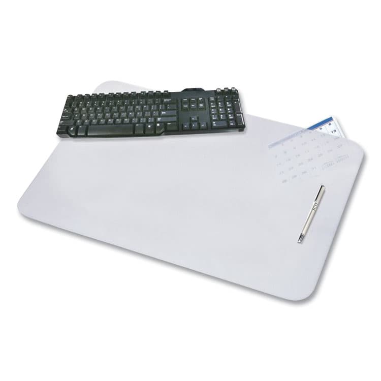 ARTISTIC LLC KrystalView Desk Pad with Antimicrobial Protection, 17" x 12", Frosted Finish, Clear (AOP60740M)