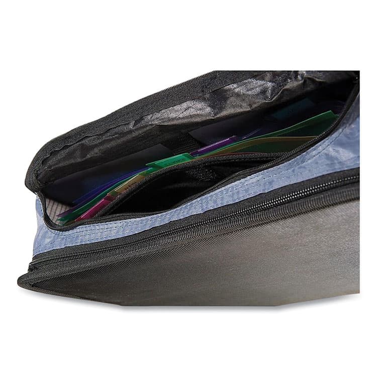 CASE IT Mighty Zip Tab Binder, 3 Rings, 3" Capacity, 11 x 8.5, Black (CAED146BLACK) thumbnail 4