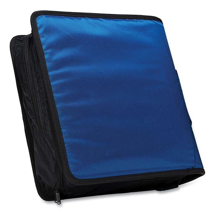 CASE IT King Size Mighty Zip Tab Binder, 3 Rings, 4" Capacity, 11 x 8.5, Blue (CAED186BLU) thumbnail 2