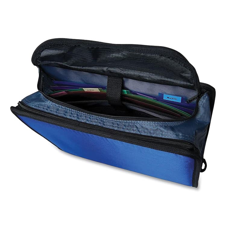 CASE IT King Size Mighty Zip Tab Binder, 3 Rings, 4" Capacity, 11 x 8.5, Blue (CAED186BLU) thumbnail 3