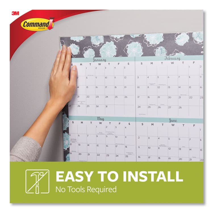 3M/COMMERCIAL TAPE DIV. Poster Strip Pairs, Holds Up to 1 lb, 0.63" x 1.75", White, 136/Pack (MMM17024136ES) thumbnail 4