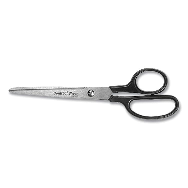 ACME UNITED CORPORATION Contract Stainless Steel Standard Scissors, 7" Long, 3.13" Cut Length, Straight Black Handle (WTC10571)