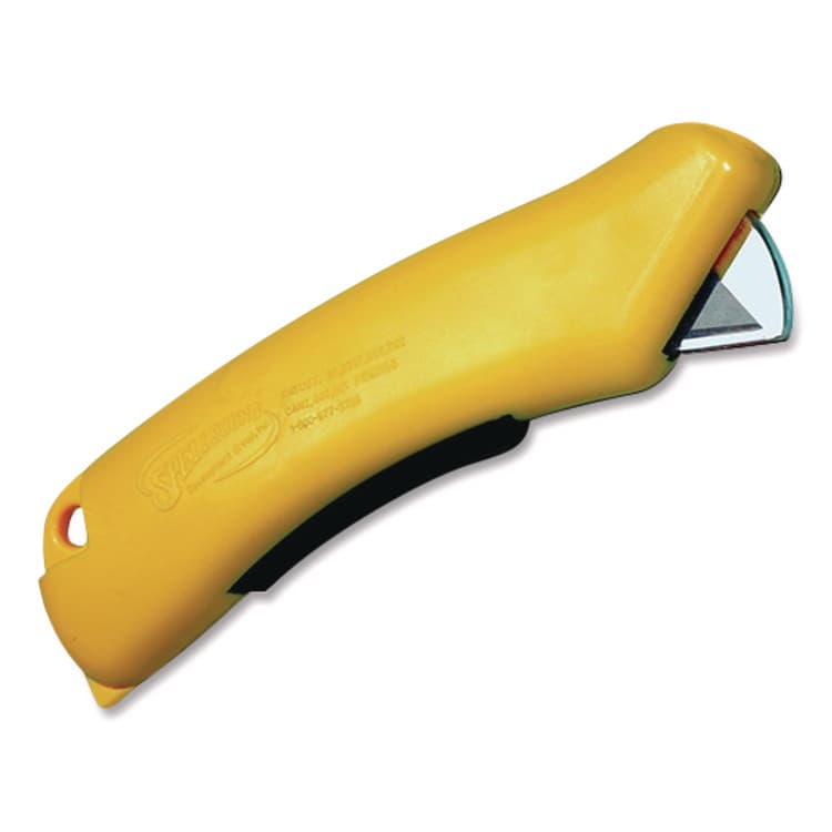 SPELLBOUND DEVELOPMENT X-traSafe CU Safety Utility Knife, Plastic Handle, Yellow, 6/Pack (CEWXSCU03101) thumbnail 2