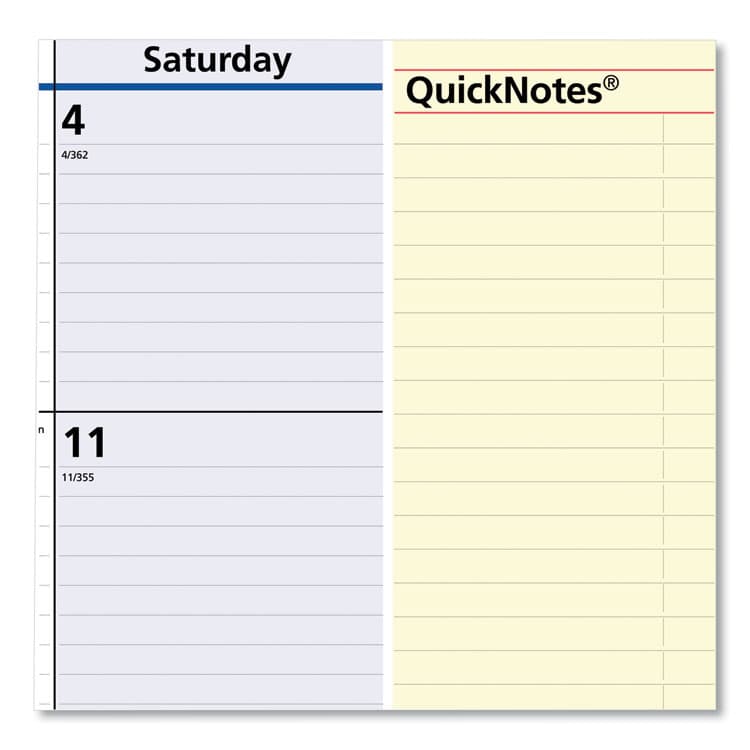 AT-A-GLANCE QuickNotes Desk Pad, 22 x 17, White/Blue/Yellow Sheets, Black Binding, Clear Corners, 13-Month: Jan 2026 to Jan 2027 (AAGSK70000) thumbnail 3