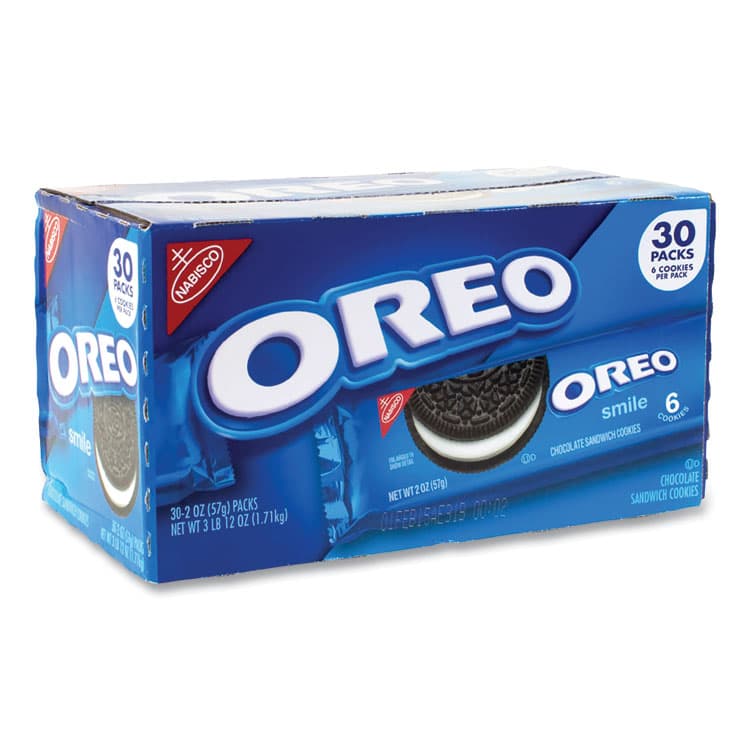 NABISCO FOOD GROUP Oreo Cookies Single Serve Packs, Chocolate, 2 oz Pack, 30/Box (GRR22000421)