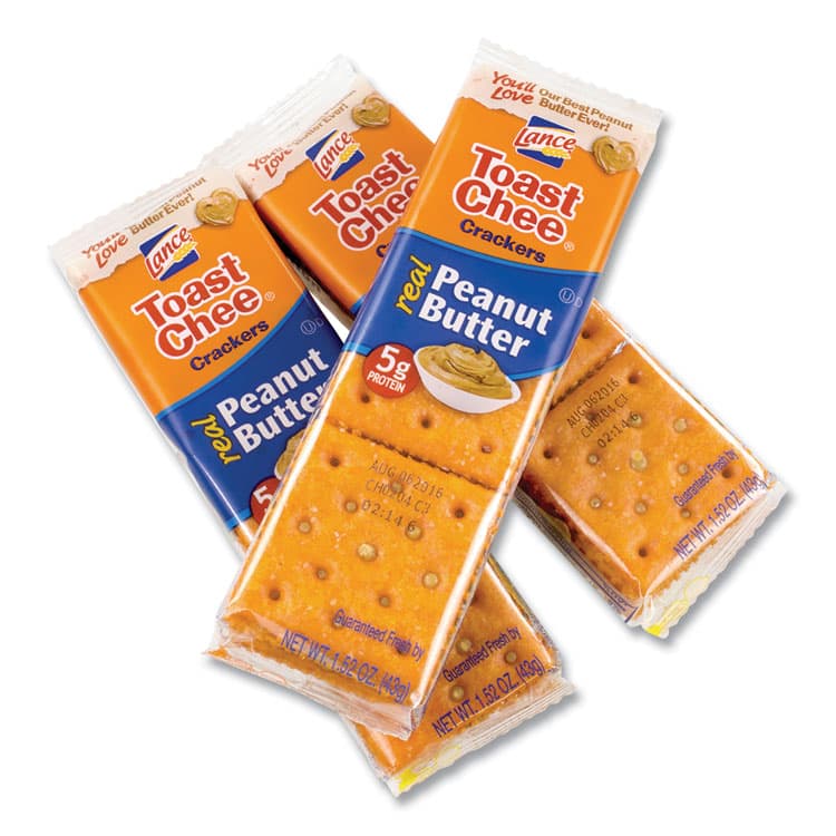 1908 BRANDS Toast Chee Peanut Butter Cracker Sandwiches, 1.52 oz Pack, 40 Packs/Box (GRR22000542)