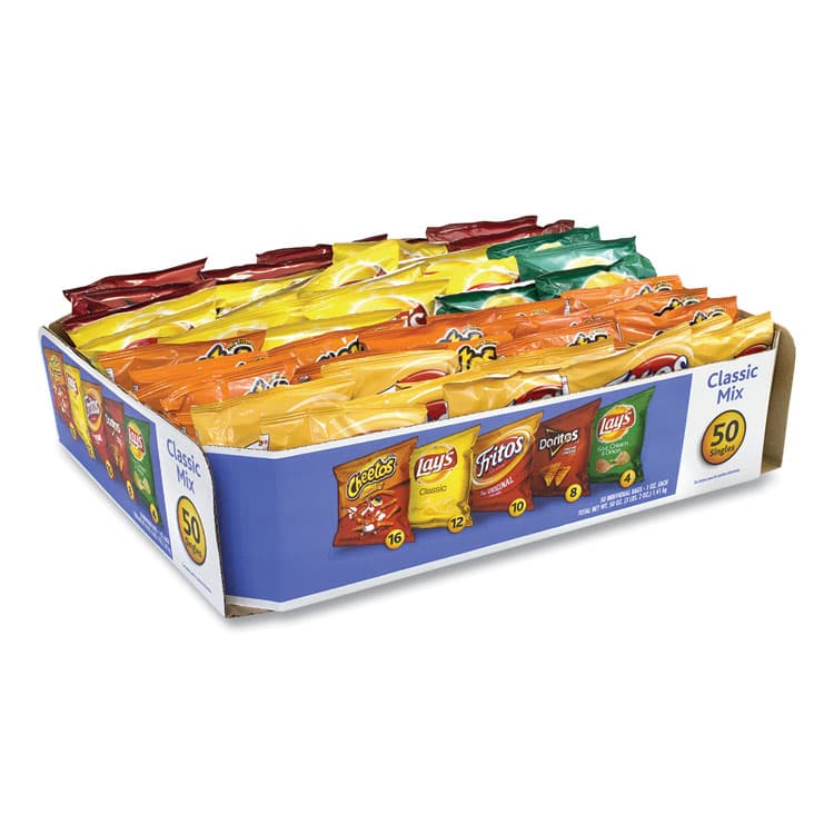 FRITO-LAY, . Potato Chips Bags Variety Pack, Assorted Flavors, 1 oz Bag, 50 Bags/Carton (GRR22000403)