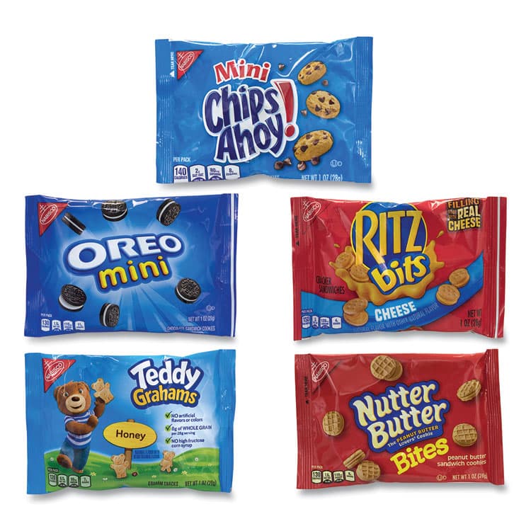 NABISCO FOOD GROUP Cookie and Cracker Classic Mix, Assorted Flavors, 1 oz Pack, 40 Packs/Box (GRR22000086) thumbnail 2