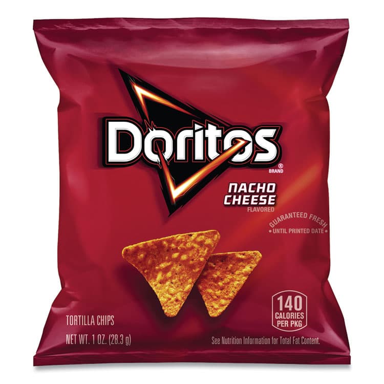FRITO-LAY, . Nacho Cheese Tortilla Chips, 1 oz Snack Bag, 50/Carton (GRR22000475)