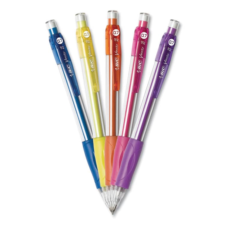 BIC CORP. Velocity Original Mechanical Pencil, 0.7 mm, HB (#2), Black Lead, Assorted Barrel Colors, 5/Pack (BIC41192) thumbnail 2