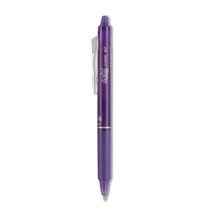 PILOT CORP. OF AMERICA FriXion Clicker Erasable Gel Pen, Retractable, Fine 0.7 mm, Purple Ink, Purple Barrel, Dozen (PIL31455) thumbnail 4