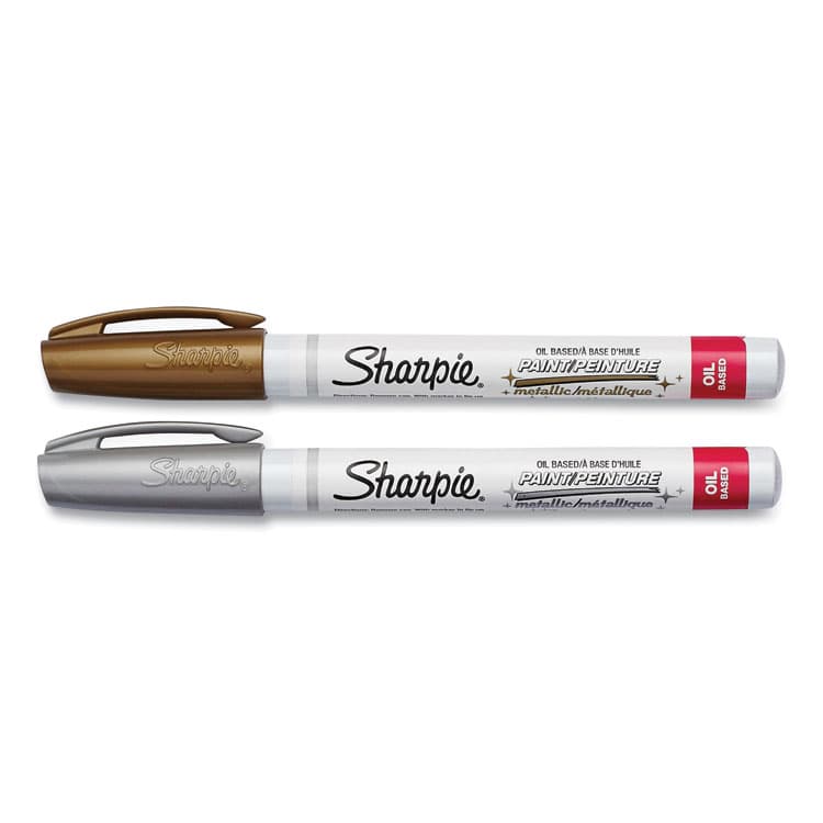 SANFORD Permanent Paint Marker, Fine Bullet Tip, Assorted Metallic Colors, 2/Pack (SAN30588) thumbnail 3