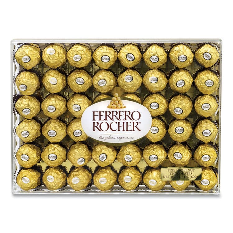 FERRERO Hazelnut Chocolate Diamond Gift Box, 21.2 oz, 48 Pieces (GRR24100015)