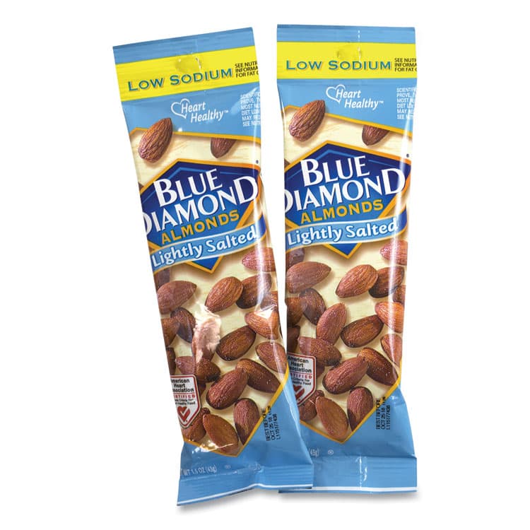 BLUE DIAMOND GROWERS Low Sodium Lightly Salted Almonds, 1.5 oz Tube, 12 Tubes/Carton (GRR22000736) thumbnail 2