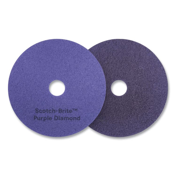 3M/COMMERCIAL TAPE DIV. Diamond Floor Pads, 14" Diameter, Purple, 5/Carton (MMM08742)