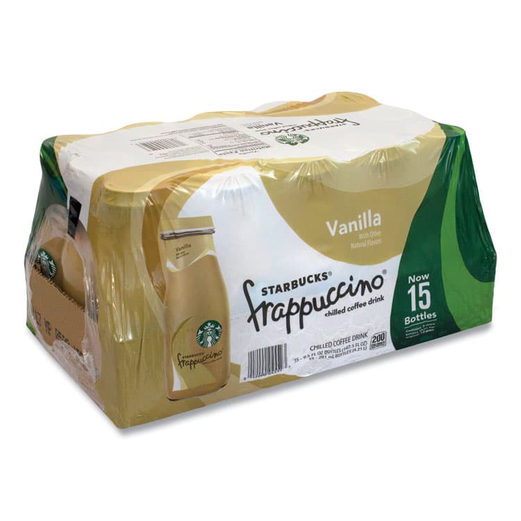STARBUCKS COFFEE COMPANY Frappuccino Coffee, 9.5 oz Bottle, Vanilla, 15/Carton (GRR90000050)
