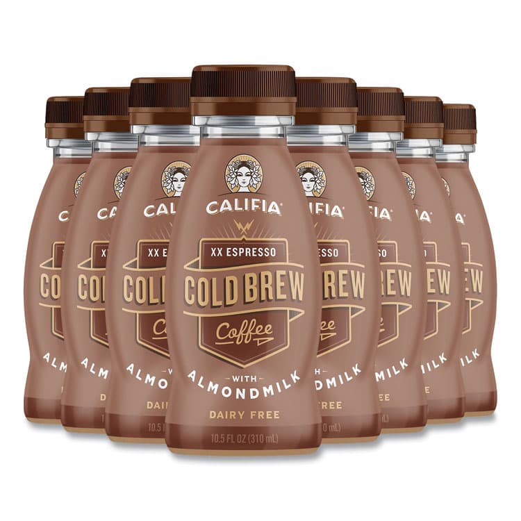 CALIFIA FARMS Cold Brew Coffee with Almond Milk, 10.5 oz Bottle, XX Expresso, 8/Pack (GRR90200447) thumbnail 2