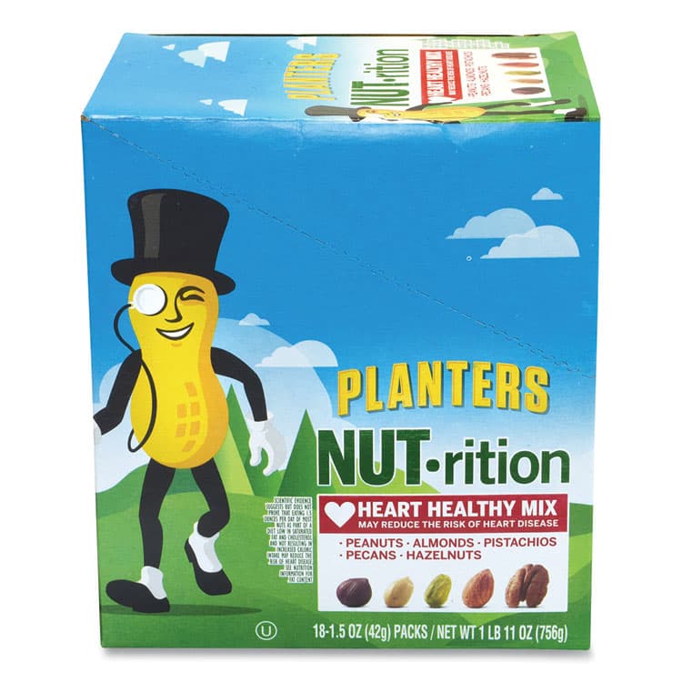 KRAFT FOODS, NUT-rition Heart Healthy Mix, 1.5 oz Tube, 18 Tubes/Carton (GRR30700008) thumbnail 2