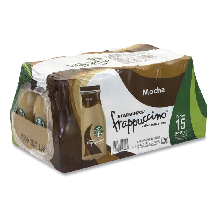 STARBUCKS COFFEE COMPANY Frappuccino Coffee, 9.5 oz Bottle, Mocha, 15/Carton (GRR90000049)