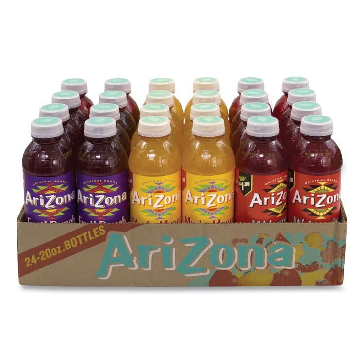ARIZONA Juice Variety Pack, Fruit Punch/Mucho Mango/Watermelon, 20 oz Bottle, 24/Carton (GRR90000104)