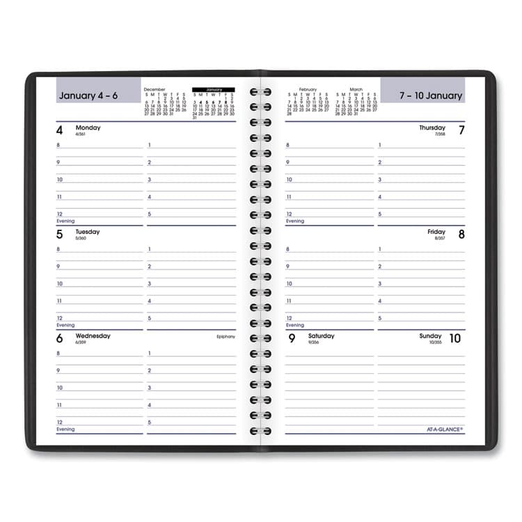 AT-A-GLANCE DayMinder Block Format Weekly Appointment Book, 8.5 x 5.5, Black Cover, 12-Month (Jan to Dec): 2026 (AAGG20000) thumbnail 2