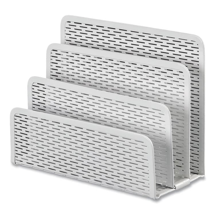 ARTISTIC LLC Urban Collection Punched Metal Letter Sorter, 3 Sections, DL to A6 Size Files, 6.5" x 3.25" x 5.5", White (AOPART20003WH)