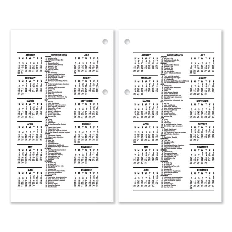 AT-A-GLANCE Desk Calendar Refill, 3.5 x 6, White Sheets, 12-Month (Jan to Dec): 2026 (AAGE71750) thumbnail 2