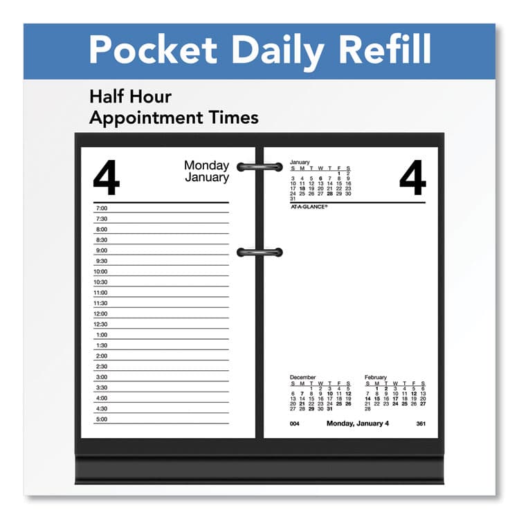AT-A-GLANCE Desk Calendar Refill, 3.5 x 6, White Sheets, 12-Month (Jan to Dec): 2026 (AAGE71750) thumbnail 3