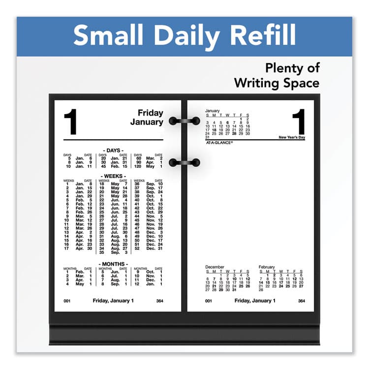 AT-A-GLANCE Financial Desk Calendar Refill, 3.5 x 6, White Sheets, 12-Month (Jan to Dec): 2026 (AAGS17050) thumbnail 3