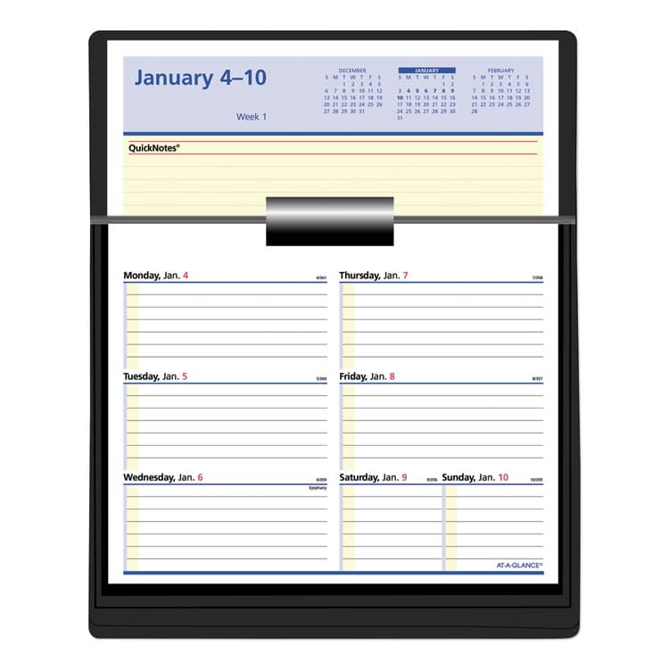 AT-A-GLANCE Flip-A-Week Desk Calendar Refill with QuickNotes, 7 x 6, White Sheets, 12-Month (Jan to Dec): 2026 (AAGSW70650)