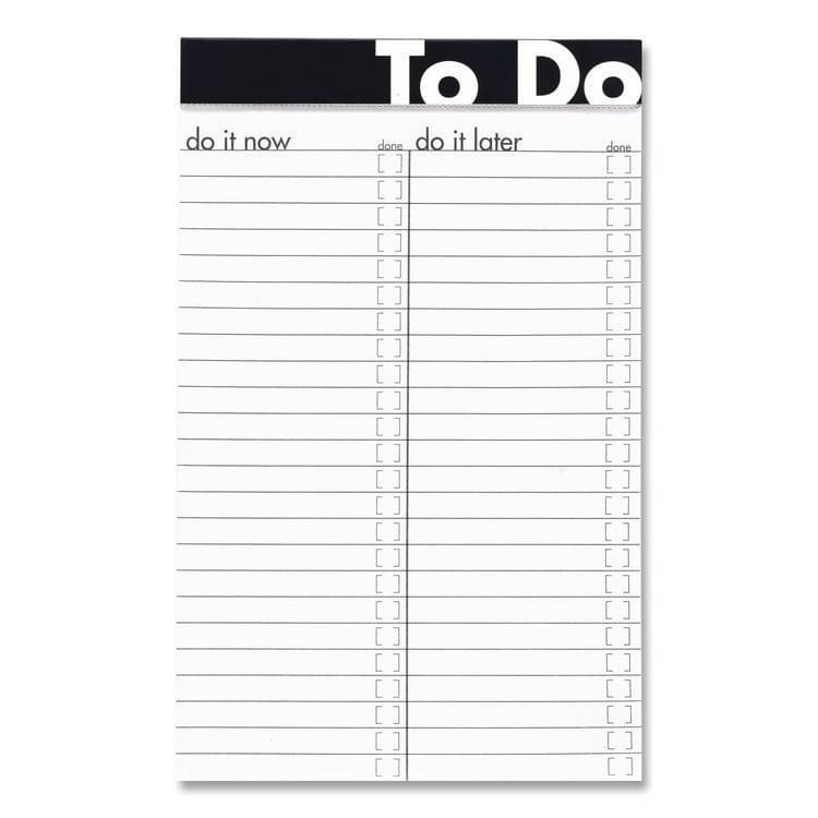 AMPAD/DIV. OF AMERCN PD&PPR To Do Notepads, Randomly Assorted Headband Colors, List-Management Format, (50) White 5 x 8 Sheets (AMP20001) thumbnail 4