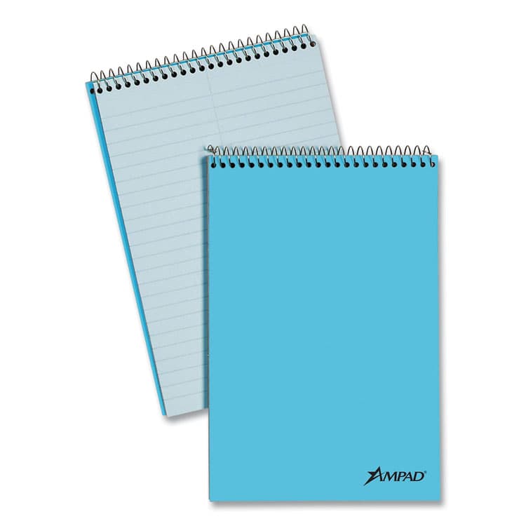 AMPAD/DIV. OF AMERCN PD&PPR Steno Pads, Blue Cover, Gregg Rule, (80) Green-Tint 6 x 9 Sheets (AMP25286)