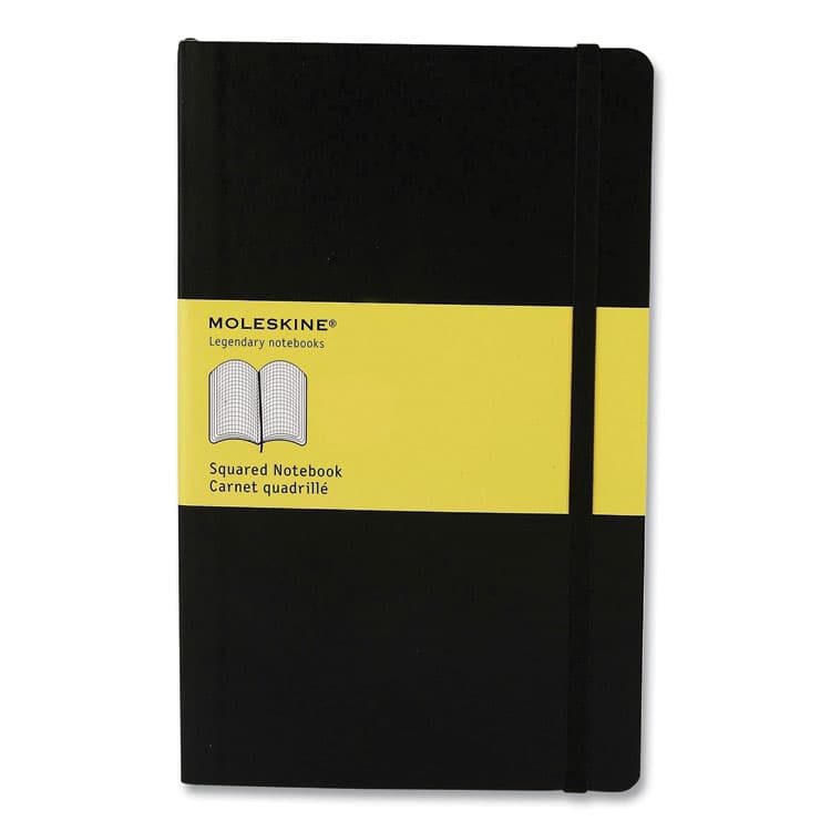 HACHETTE BOOK GROUP Hard Cover Notebook, 1-Subject, Quadrille Rule, Black Cover, (120) 8.25 x 5 Sheets (HBG701139)