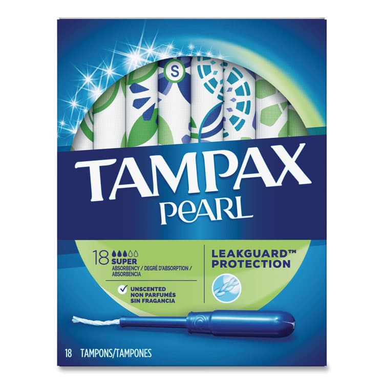 PROCTER & GAMBLE Pearl Tampons, Super Absorbency, 18/Box (PGC37908)