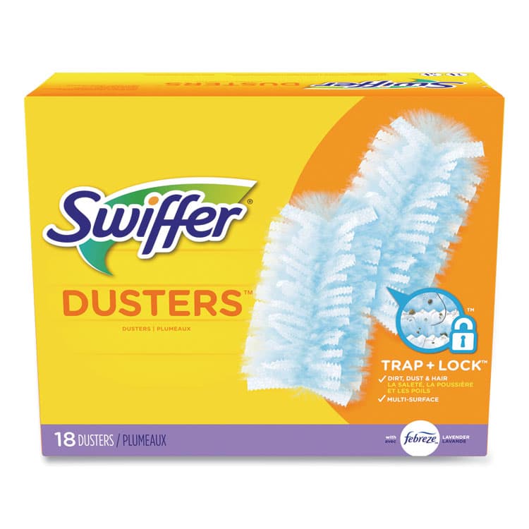 PROCTER & GAMBLE Dusters Refill, Dust Lock Fiber, Lavender Scent, Light Blue, 18/Box (PGC99037)