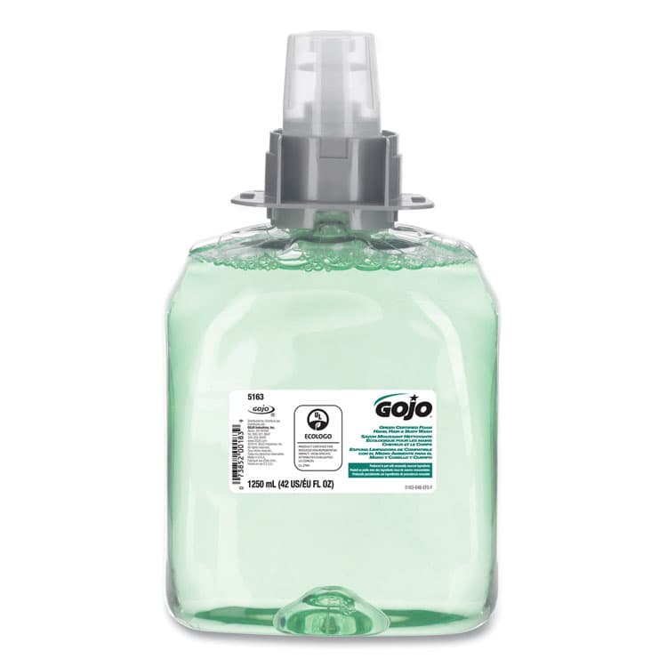 GO-JO INDUSTRIES Luxury Foam Hair and Body Wash, Cucumber Melon Scent, 1,250 mL (GOJ516304EA)