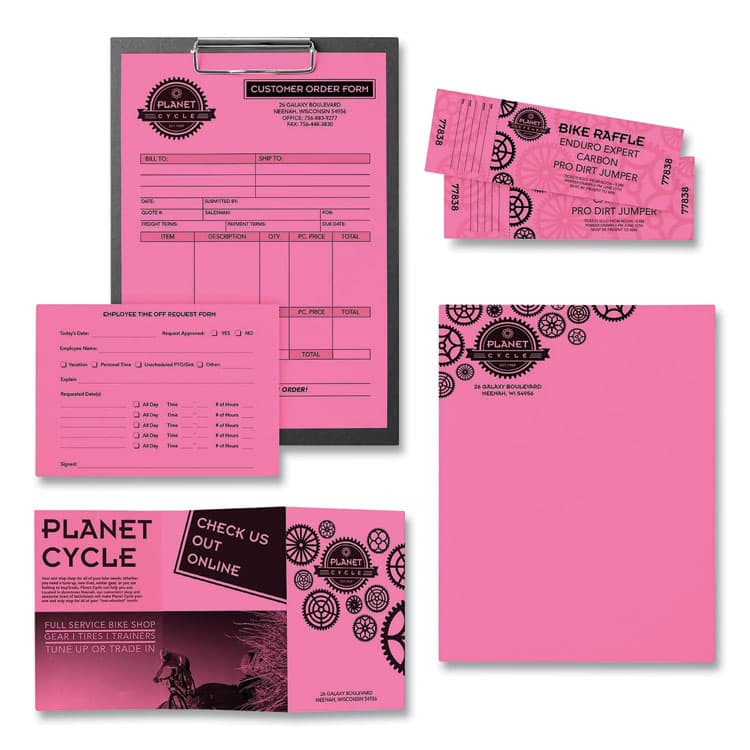 NEENAH PAPER Color Paper, 24 lb Bond Weight, 11 x 17, Pulsar Pink, 500/Ream (WAU2103322623) thumbnail 3