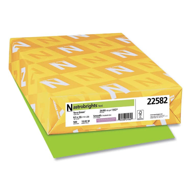 NEENAH PAPER Color Paper, 24 lb Bond Weight, 8.5 x 14, Terra Green, 500/Ream (WAU22582) thumbnail 2