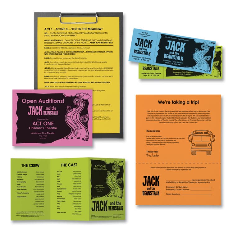 NEENAH PAPER Color Paper - "Radiant" Assortment, 24 lb Bond Weight, 8.5 x 11, Assorted Radiant Colors, 300/Pack (WAU91642) thumbnail 3