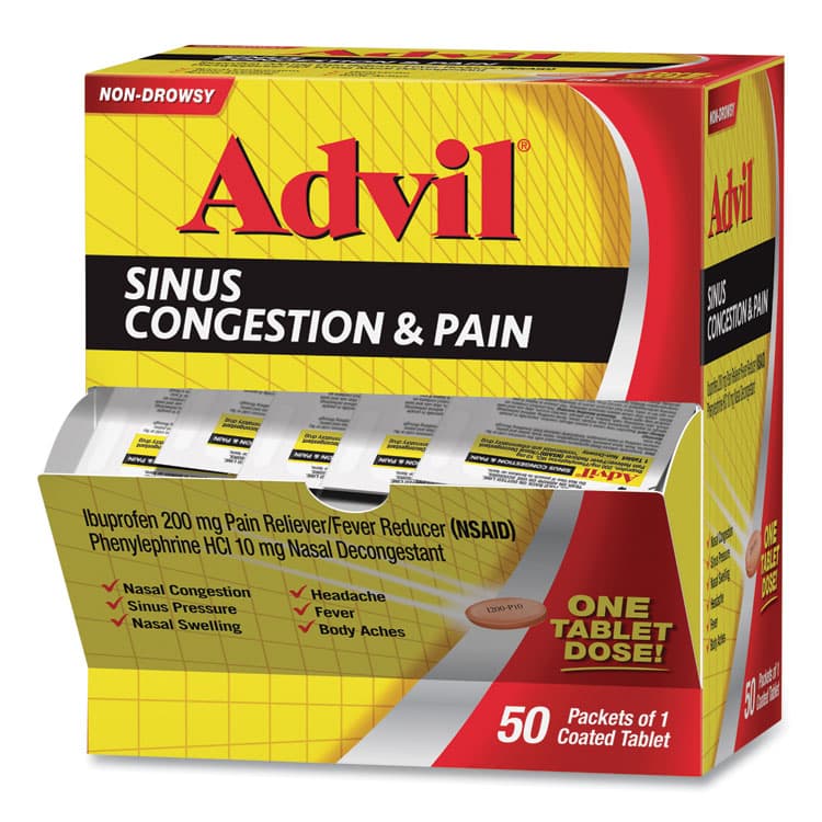 ACME UNITED CORPORATION Sinus Congestion and Pain Relief, 50/Box (PFYBXAVSCP50BX) thumbnail 2