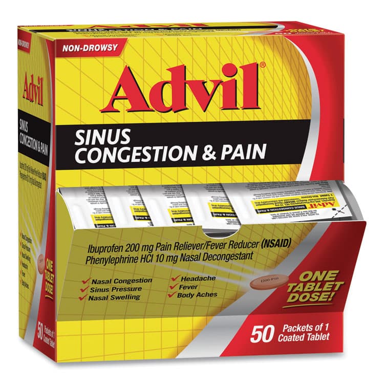 ACME UNITED CORPORATION Sinus Congestion and Pain Relief, 50/Box (PFYBXAVSCP50BX) thumbnail 3