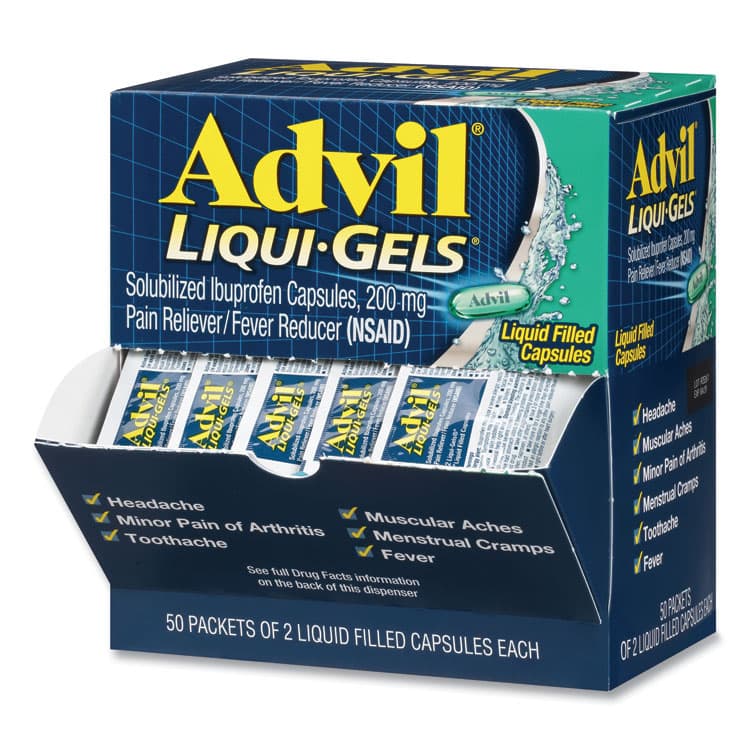 ACME UNITED CORPORATION Liqui-Gels, Two-Pack, 50 Packs/Box (PFYBXAVLQG50BX) thumbnail 3